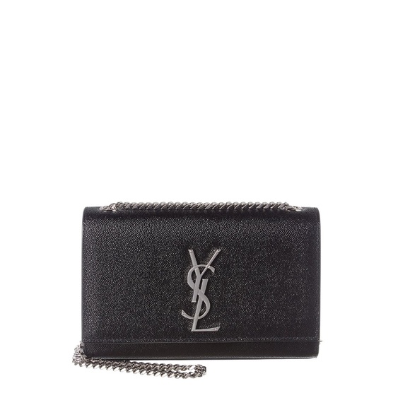 YSL Saint Laurent KATE Black Leather Crossbody Bag SILVER HARDWARE - Picture 1 of 16